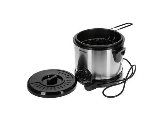 Фритюрница KITFORT KT-2011 серебристый/черный